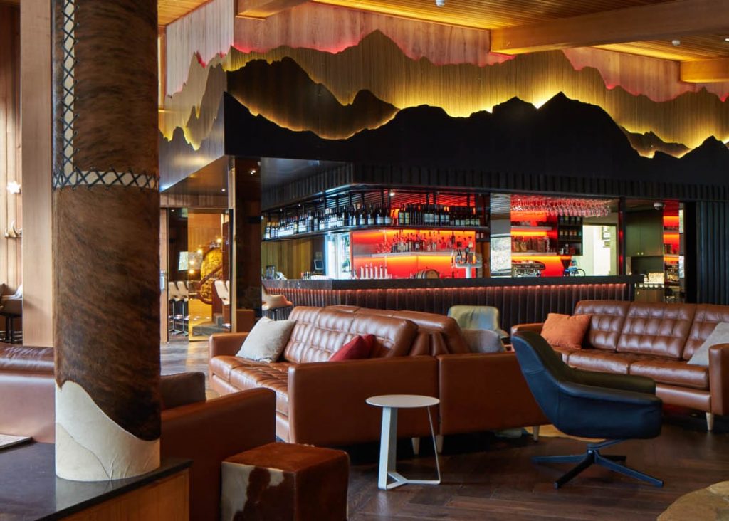 Hang out area in the restaurant and bar at Astra in Falls Creek Lounge, Restaurant & Bar at Astra, in Falls Creek